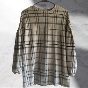 Zara W/B Collection Gray & Black Mini Dress Size S